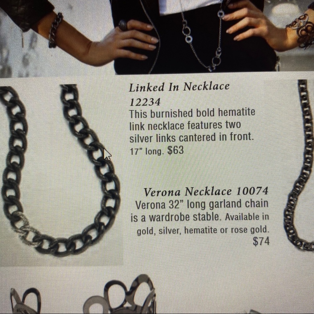Park Lane LINKED IN necklace. - Picture 3 of 3
